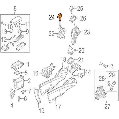 Schaltknauf für 5-Gang-Schaltgetriebe, schwarz (1/5)