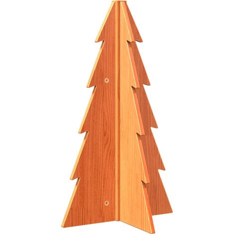 Arbre de Noël Sapin de Noël en bois pour décoration 69,5cm bois de pin massif (1/5)