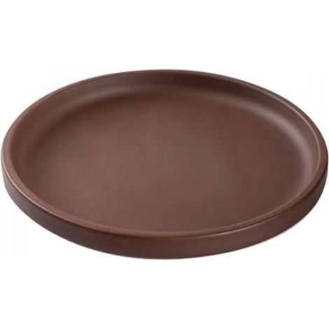 Pot de fleurs en céramique marron de 18 cm de diamètre extérieur, adapté aux bacs à fleurs intérieurs et extérieurs 1 (1/5)