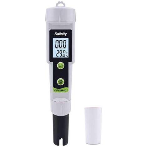 Testeur De Salinité 0-199.9 Ppt Testeur De Sel Pour Piscine Compteur De Sel De Piscine Testeur Salinité Piscine De Type Stylo NuméRique Pour Les Tests De Salinité De L'Eau De Mer/De L'Eau SaléE (1/5)