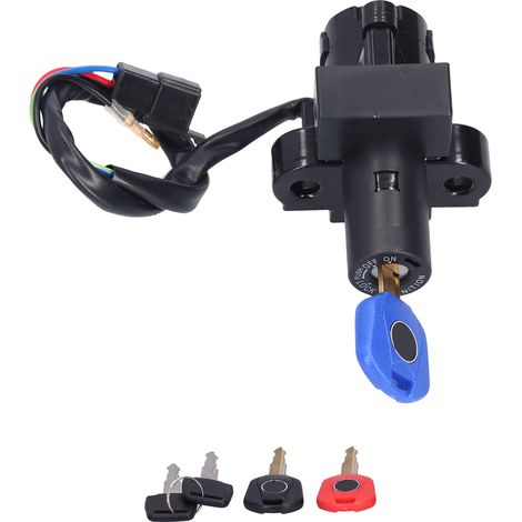 Verrou de contacteur d'allumage (avec clé) pour motos Honda CBR250, CBR250RR, MC17, MC19 et MC22. (1/5)