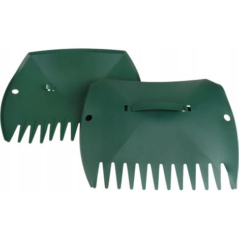 2er Set große Laub- und Grassammler 36x29cm Rechen