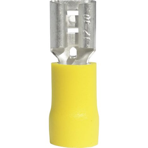Cosse clip 6.3 mm x 0.8 mm Vogt Verbindungstechnik 3907S 180 ° partiellement isolé jaune 1 pc(s)