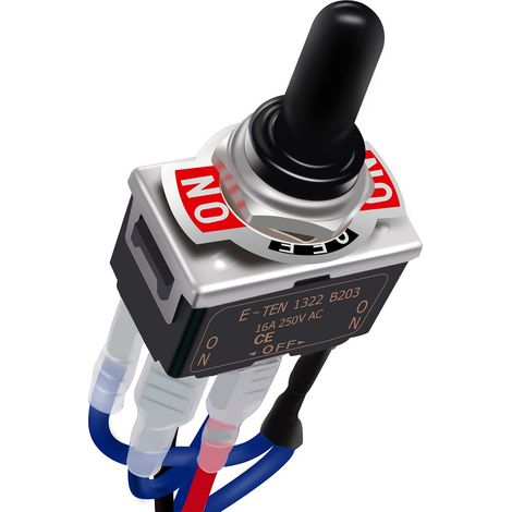 12v polarity inverter switch lock Used to control the forward and reverse rotation of the motor ON/Off/ON DPDT 6 pin 10A+waterproof cap and cables 21mm E-TEN-1322-DMX (1/5)