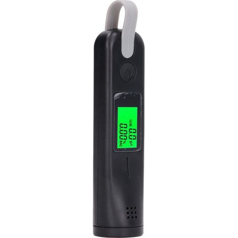 Éthylotest à souffle, haute précision, réponse rapide, analyseur d'alcool portable sans fil, DC 5C, noir,de (1/5)