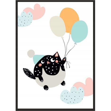 Póster con marco A4 cm Gato PD222 (1/5)