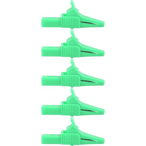 pinces de test de sécurité J.60039 - Pinces de test de sécurité multifonctionnelles avec douilles de 4 mm - Adaptées aux instruments électroniques - Vertes (1/5)