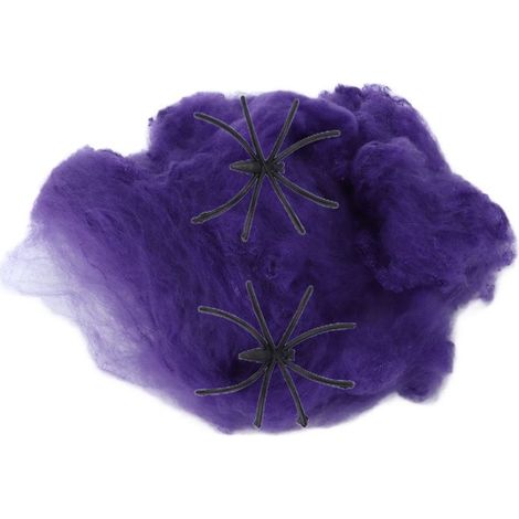 SALALIS Web Spider 5pcs araignée Web terrible vive évolutif d'évolutivité fournit des fournitures décoratives loisirs boite Violet (1/5)