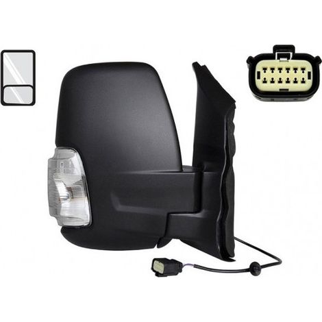 Rétroviseur électrique droit chauffant feu blanc court Ford Transit MK8 phase 2 depuis 2019