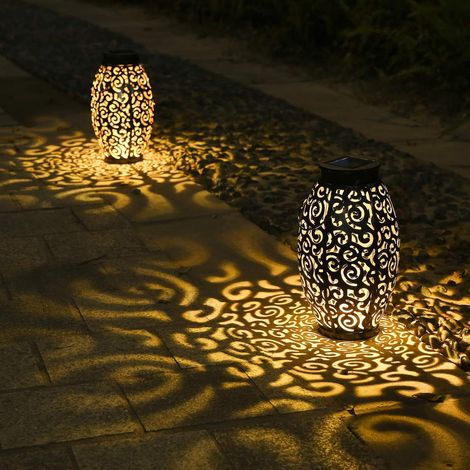 Lanterne solaire suspendue pour jardin (lot de 1) - Lanterne d'extérieur pour terrasse et jardin - Accessoires de jardin