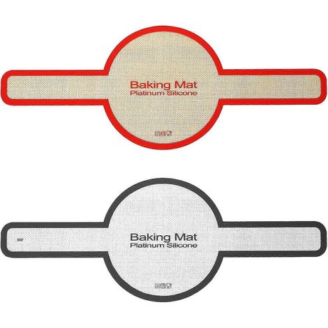 Lot de 2 tapis de cuisson pour pain, tapis de cuisson pour cocotte en fonte, longs manches, antiadhésifs et réutilisables.