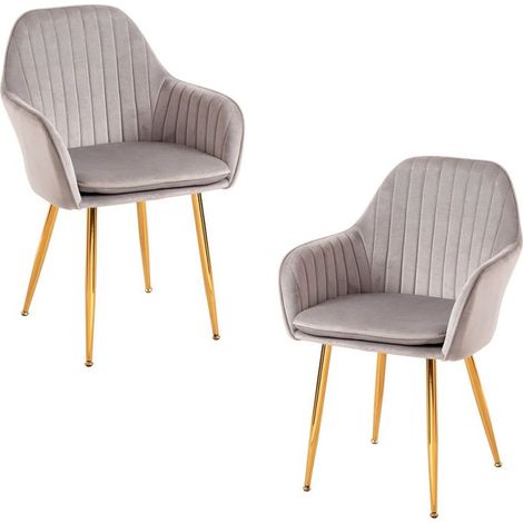 Packs Sillas Comedor - Pack 2 Sillas Chic Golden - Gris claro (1/5)