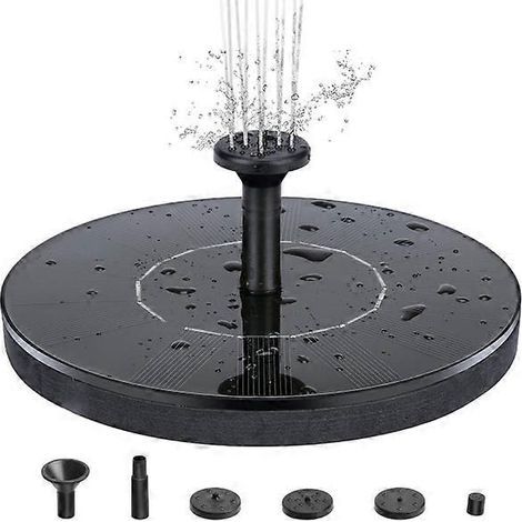 Fontaine à eau solaire 13 cm noire (1/5)