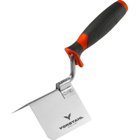 Truelle d'angle extérieure Vorstahl avec manche bi-matière en acier inoxydable 80x60 mm (1/3)