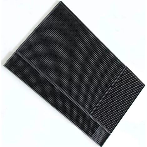 Tapis de bar en PVC noir avec isolation thermique, pour comptoirs de bar, cuisines, restaurants et hôtels (1/5)
