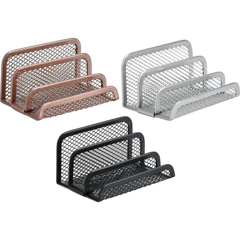 de bureau en métal avec 3 compartiments verticaux pour trier (1/5)