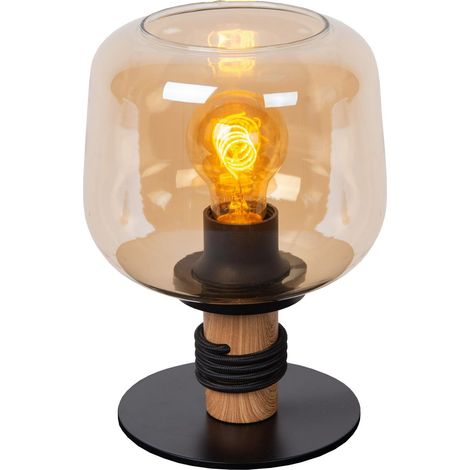 Lucide ILONA - Tischlampe - Ø 18 cm - 1xE27 - Amber (1/4)