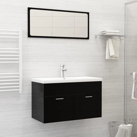 Vasque à poser encastré - Lavabo Lave-mains - Évier avec robinet 81x39x18 cm Céramique Blanc Chic-998177