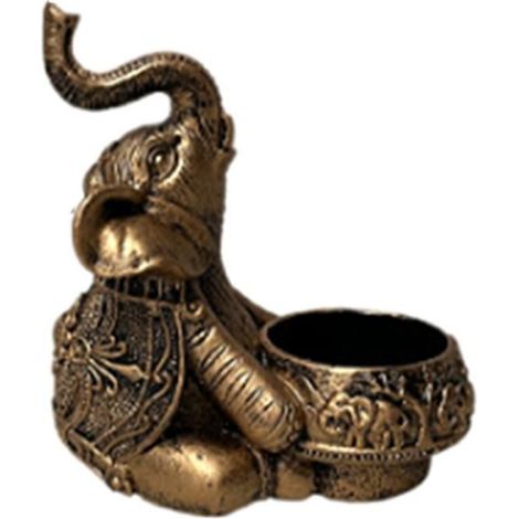 A-Or Bougeoirs Animaux Sculpture D'éLéPhant Bougeoir Photophore DéCo Petits Bougeoirs Cadeau Porte-Bonheur (1/4)