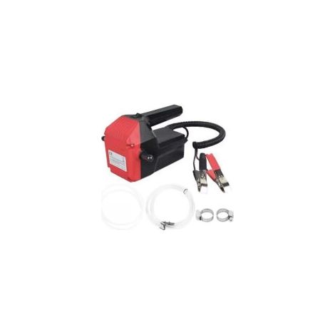 Motoröl-Ablasspumpe, 12-V-Benzinpumpe, korrosionsbeständige elektrische Öl-/Dieselpumpe für Autos, Boote und Motorräder, inklusive Anleitung und Öltüchern (Rot) - Crezuo