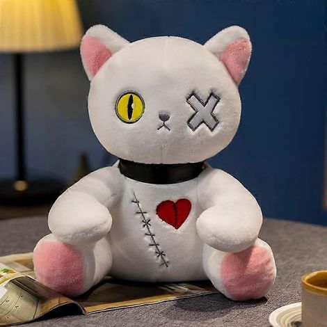 Peluche Chat, Peluche Chat Anime Douce, Jouet Animal en Peluche Chat d'Halloween, Convient aux Garçons et aux Filles (25 cm) (Couleur : W (1/5)