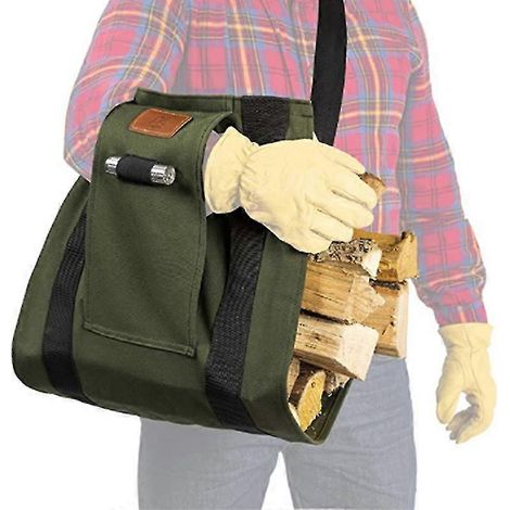 Porte-bûches en toile - Le porte-bûches ergonomique par excellence (1/4)
