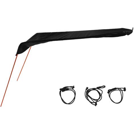 Auvent pare-soleil imperméable en tissu Oxford, pliable, facile à installer et portable pour kayak, bateau ou canoë, noir