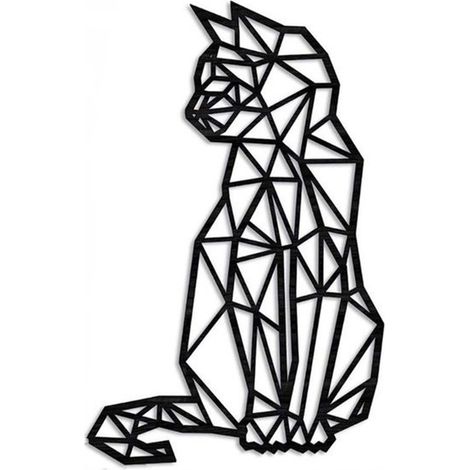 Lntyq Panel: Katze 30,5180,1cm in schwarz  Wanddekoration  Wanddekoration  Ausschnitt  Wanddekoration  Geometrische Wandkunst-Ornamente Dekoration (1/5)