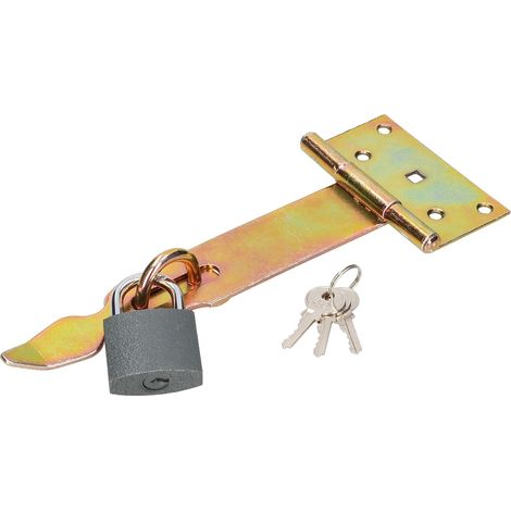 KOTARBAU Lot de 1 cadenas et cadenas galvanisés Jaune 240 mm (1/5)