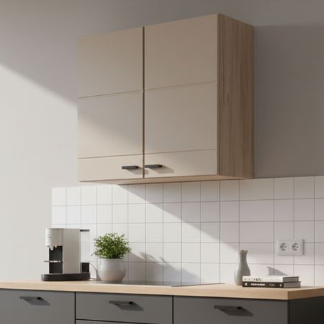 Dispensa da Cucina Volvera, Mobile da Cucina un Ripiano, 2 Ante, 2 Vani, 60x30x57h cm Beige (1/5)