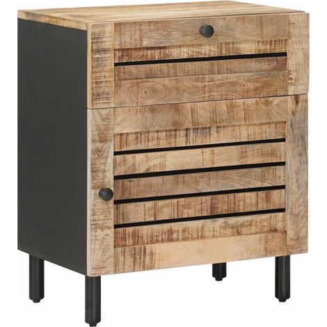 Bedside Table Natural 50 x 33 x 60 cm Solid Mango Wood vidaXL (1/5)