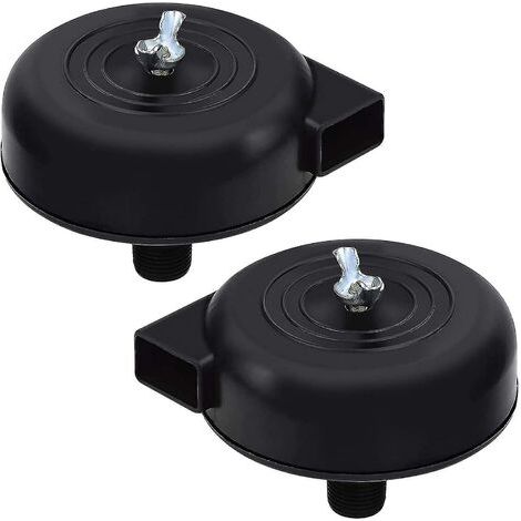 2-Piece Compressor Filter, Silent Compressor Filter with 16mm 3/8" External Thread for Air Compressors (Black) (1/3)