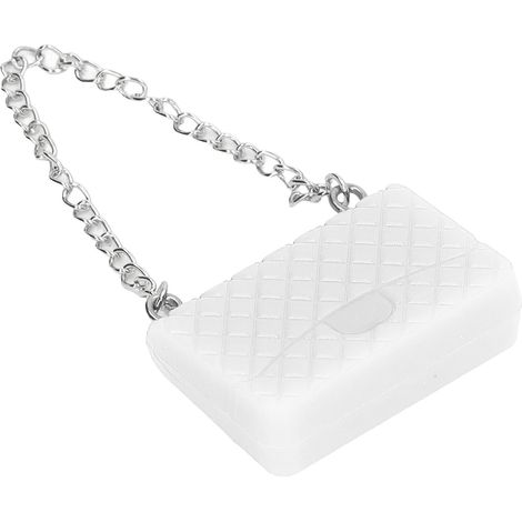 Sac pour poupée aux couleurs vives, finition impeccable, sac miniature délicat pour maisons de poupées, accessoire pour maisons de poupées à l'échelle 1:12, blanc. (1/5)