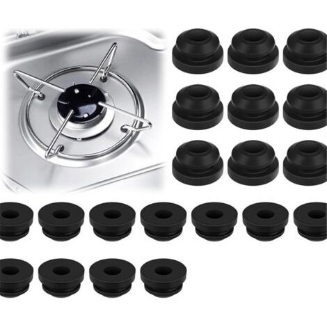 Lot de 20 pieds en caoutchouc pour cuisinière à gaz caravane supports de casseroles pieds en caoutchouc antirouille embouts en caoutchouc antirouille embouts en caoutchouc pour réchaud de (1/5)