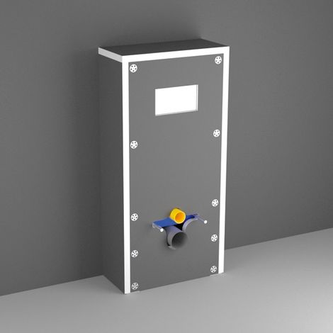 Lazer – Habillage universel pour WC bâti-support – Longueur 1200 mm – Hauteur 1200 mm – Profondeur 300 mm – Pose en niche ou façade (1/3)