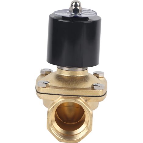 2W-400-40 Messing-Magnetventil, normalerweise geschlossene Membran, 24 V Wechselstromversorgung, für Luft, Wasser und Gas, 40 mm Durchmesser (1/5)