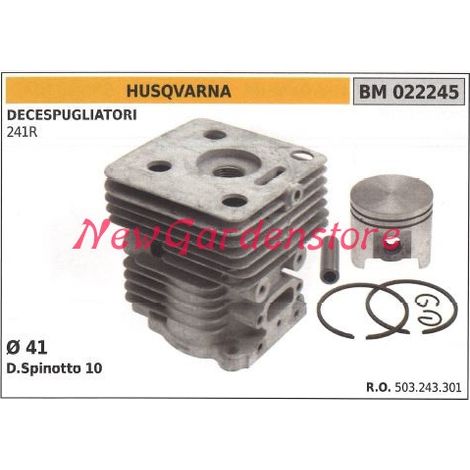 Cilindro pistone segmenti HUSQVARNA motore decespugliatore 241R 022245