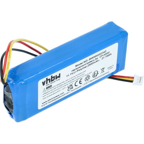 vhbw Batería compatible con Harman / Kardon JN14BKH00468, Onyx, TL150409 altavoces, cajas acústicas (2500 mAh, 11,1 V, Li-poli)