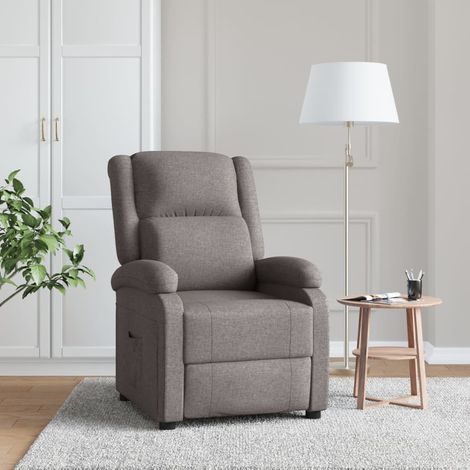 Fauteuil inclinable,Fauteuil Salon,Chaise Loisir et ReposSiège Taupe Tissu FNNF518417 (1/5)