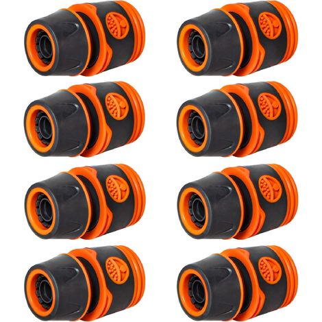Raccord Tuyau D'arrosage, 8 Pièces Hose Connector 1/2" Tuyau Rapides Raccord, Rapides Ensemble pour Tuyau D'arrosage, Raccord Rapide D'extrémité Raccords pour Le Début du Tuyau (1/5)
