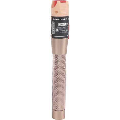 Stylo détecteur de défauts visuel à fibre optique (VFL) avec poignée antidérapante en alliage d'aluminium, étanche à la poussière, connecteur 2,5 mm, plaqué or, puissance supérieure à 50 mW.