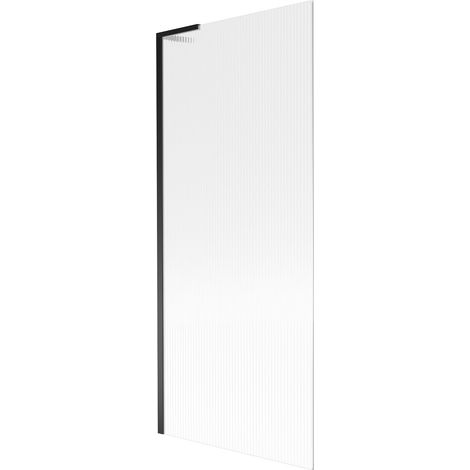 Mexen Next L pantalla de bañera de 1 hoja 80 x 150 cm, rayas, negro - 895-080-000-03-09-70 (1/5)