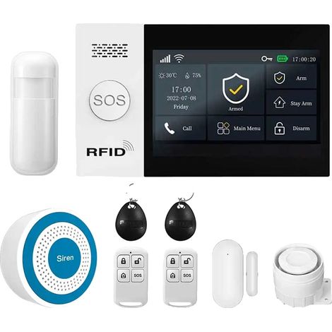 Sicherheitsalarmsystem, App-Steuerung, GSM-Kommunikation, M, EU-Stecker-g (1/2)