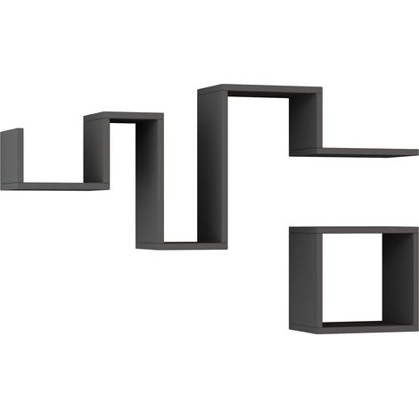 Estante de pared, estante de almacenamiento Shelf Antracita (1/3)