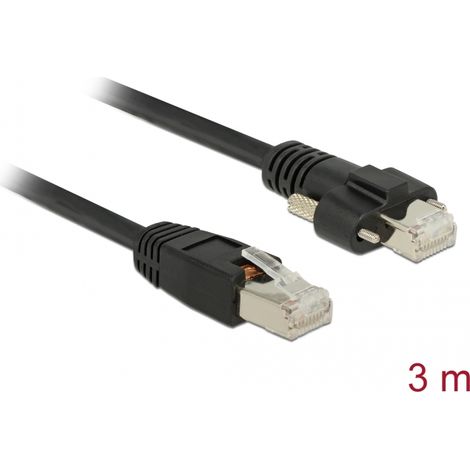 Delock Cable RJ45 macho  RJ45 macho con tornillos Cat.6 S/FTP 3 m