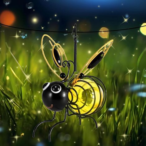 Lumières solaires en forme d'Ape,lampes solaires, décoration solaire en forme d'abeilles pour l'extérieur, lumières d'énergie solaire d'extérieur, décoration de jardin, pour balcon, véranda (1/5)
