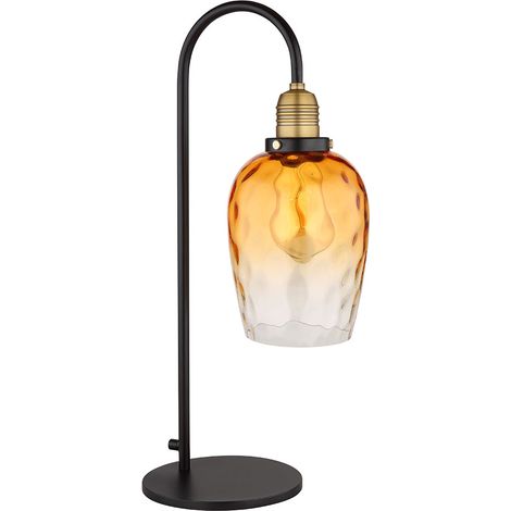 Globo - lampe de table - Salvy - noir - verre - lampe de bureau - (1/4)