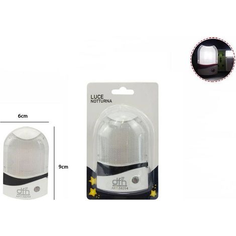 TrAdE Shop Traesio - Luce Notturna Con Sensore 8884 Da Notte Giorno Casa Ufficio Crepuscolare 58254 -