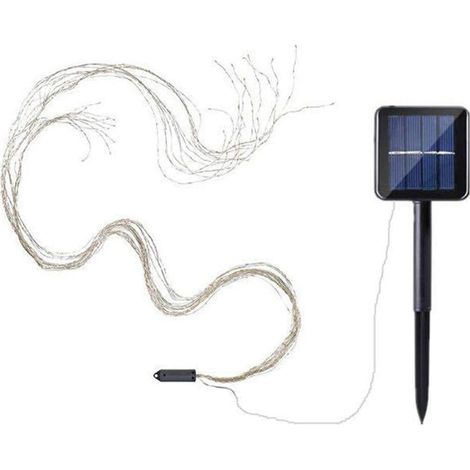 fil de cuivre étanche, guirlande lumineuse LED multibrins romantique pour mariage, festival, arbre, vigne, branche, ciel étoilé, lumière blanche, 8 modes (1/5)