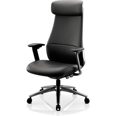 Fauteuil de direction en cuir noir: COMMAND